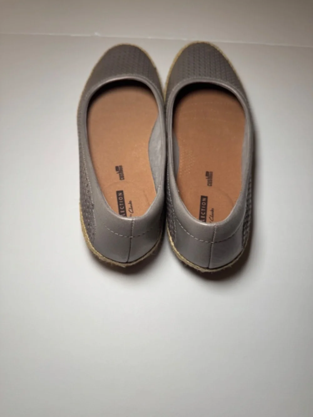 Clarks Danelly Adira Flats Silver Metallic Espadrille Slip On 11M NIB